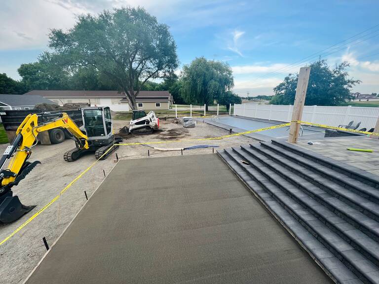 Concrete Raised Patio Pool